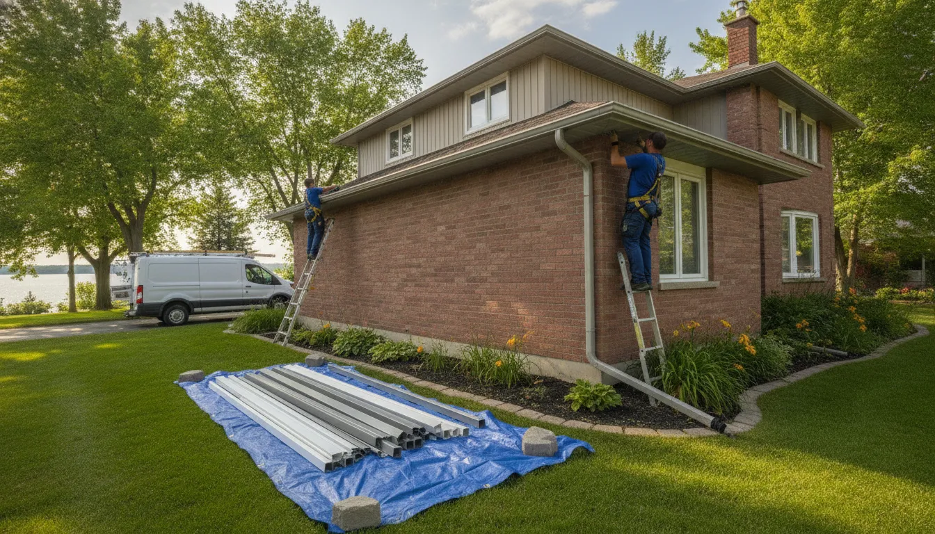 Complete Eavestrough and Downspout Replacement in Georgina