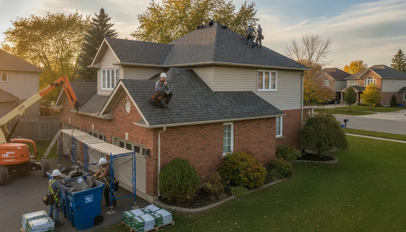 A thoughtful roof replacement for a two-storey home in Milton